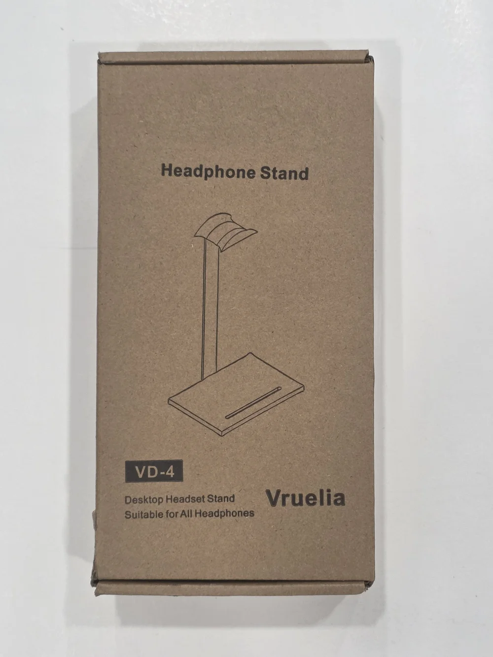 Walnut Headphone Stand, Wood Headset Stand for Desk, Universal Headphone Holder